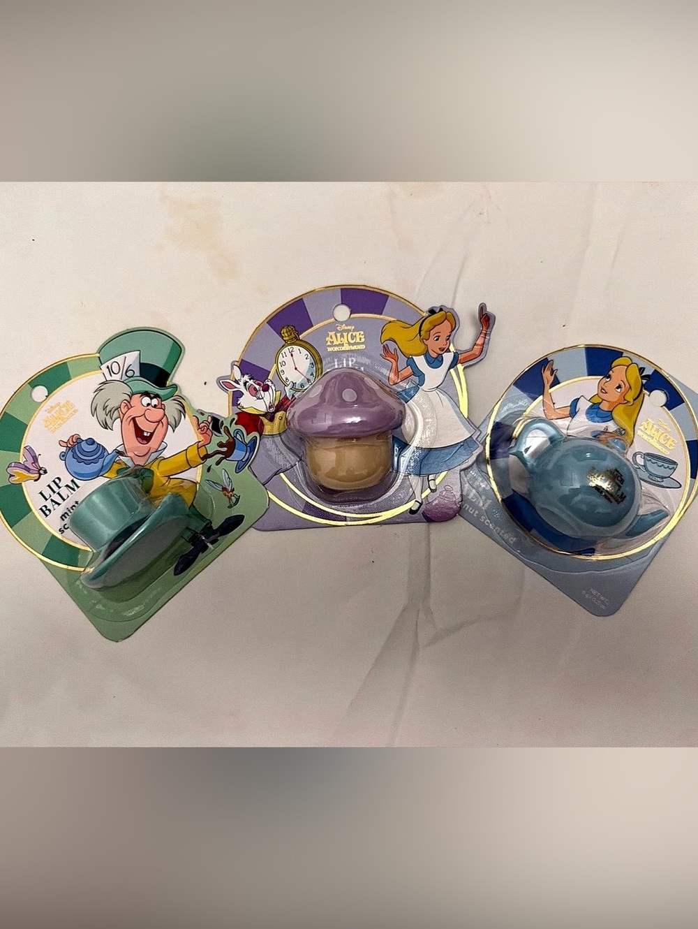 Disney Alice in Wonderland Teapot Lip Balm Set 3-Pack